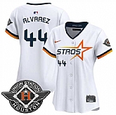 Women's Houston Astros #44 Yordan Alvarez White 2025 City Connect Limited Stitched Jersey Dzhi,baseball caps,new era cap wholesale,wholesale hats